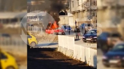Автомобил изгоря във Варна (ВИДЕО)