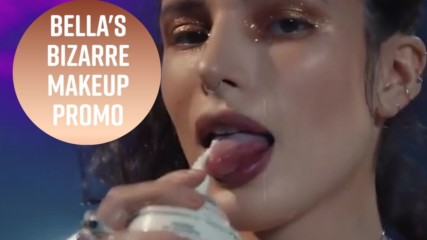 Bella Thorne gets naked in cream & chocolate for makeup promo