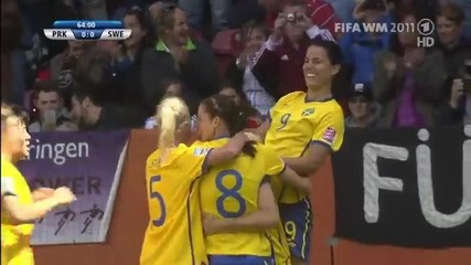 Женски футбол- Северна Корея- Швеция 0:1,световно първенство,2011