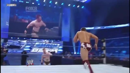 Suicide Dive countered into a Brogue Kick