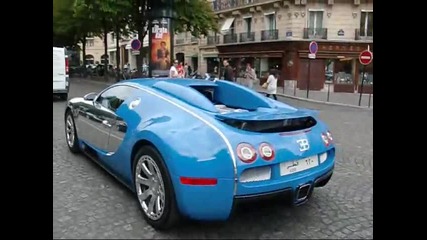 Bugatti Veyron - в центъра на Париж 