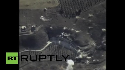 Кадри от първите руски въздушни удари срещу „Ислямска държава“