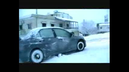 Mitsubishi Lancer Evolution 8 on Snow