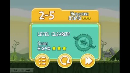 Angry Birds (level 2-5) 3 Stars