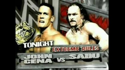 John Cena vs. Sabu ( Extreme Rules Mach) - Wwe vs. Ecw Head To Head 2006