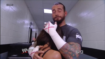Cm Punk and Aj Raw Funny Skit You re Sadistic