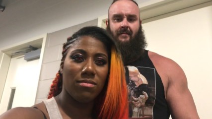 Help Braun Strowman & Ember Moon pick their team name right now at Facebook Watch