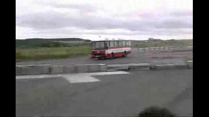 Guard Rail Cant Stop Bus