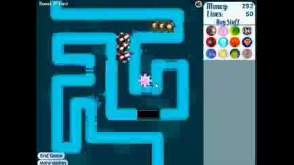 Bloons Tower Defence 3 Track 3 Hard No Lives Lost