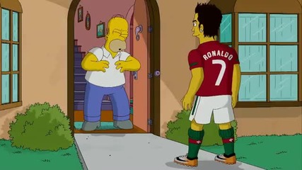 Роналдо вкарва гол на Хоумър [funny]