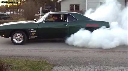 1969 Pontiac Firebird burnout