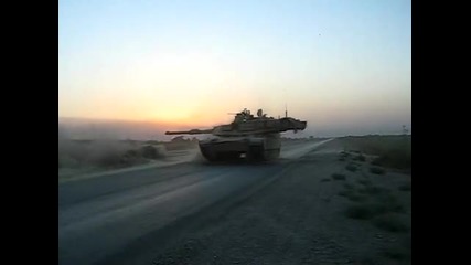 M1a2 Abrams Tank In Action 