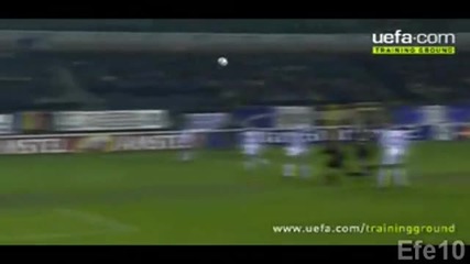 Roberto Carlos показва как се бие пряк свободен удар