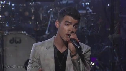 Joe Jonas - I'm Sorry (live on Letterman)