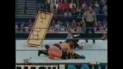 Wwf - Chris Jericho & Chris Benoit vs Dudley Boyz ( Table Match ) 
