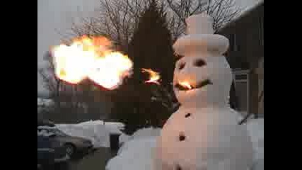 Огнен снежен човек 