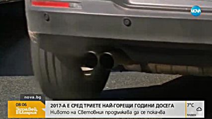 2017-а е сред трите най-горещи години, регистрирани досега