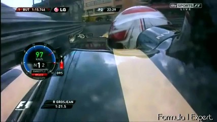 F1 Гран при на Монако 2012 - една обиколка с Grosjean [hd][fom][onboard]