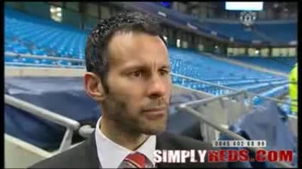 Manchester City 2 - 1 Manchester United Interview Ryan Giggs 