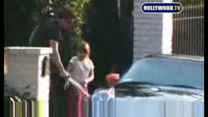 Patrick Dempsey Washes His Car With His Daughter