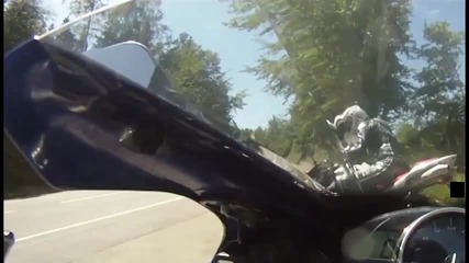 Yamaha R1 ausfahrt - катастрофа 