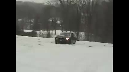 Bmw Drifting In Snow 