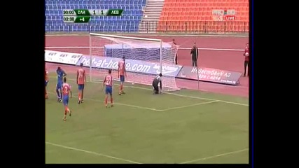 Сливен - Левски 1 - 1 посл. мин., спасяване на Караманов