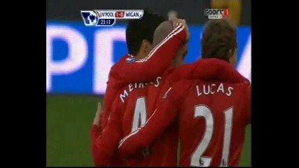 2011 - 02 - 12 Liverpool vs Wigan 1 - 0 Meireles (24) 