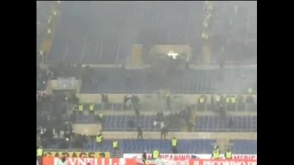 Бой между агитките на Рома и Лацио