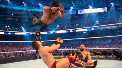 The Miz vs. Seth Rollins vs. Finn Bálor - Intercontinental Title Triple Threat Match: WrestleMania 34 (Full Match -WWE