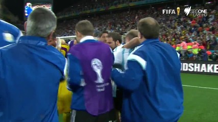 1/2 финал: Нидерландия 2 – 4 Аржентина (дузпите) World Cup 2014 // Netherlands 2 – 4 Argentina