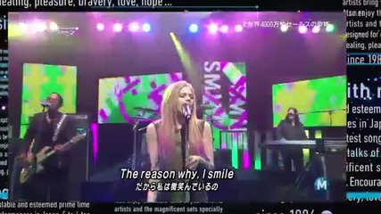 Avril Lavigne - Sings Smile at Music Station in Japan 03.02.2012