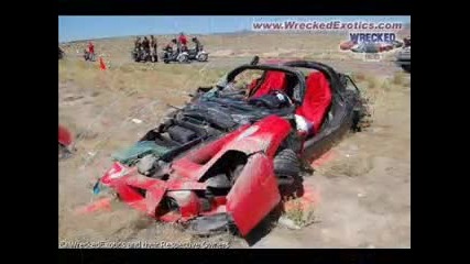 Wrecked exotics and bad crashes