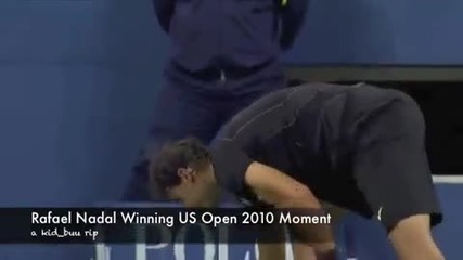 Rafael Nadal vs Novak Djokovic Us Open 2010 Championship Final winning moment 