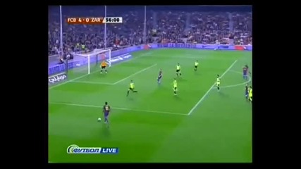 F.c Barcelona vs Zaragoza 4 - 0 Ibrahimovic Goal [hq] (25.10.09) La Liga Bbva 09 10