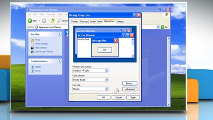 Windows® Xp: How to change the visual effects settings?