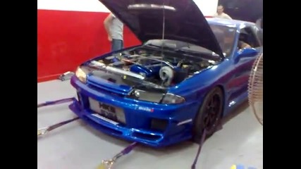 Nissan skyline gtr32 650hp dyno run 