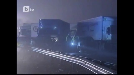 43 ранени при верижна катастрофа в Англия
