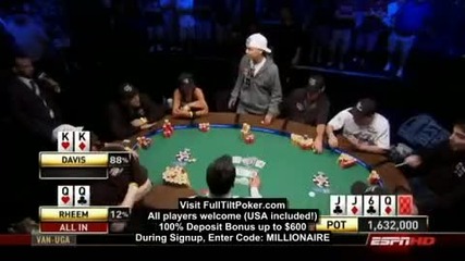 Kk v Qq v Tt - World Series of Poker 