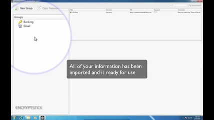 Encryptstick Password Manager Demo