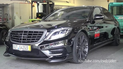 Нереален звук от Mercedes Brabus 850 S63 Amg 6.0 V8 Biturbo 850hp