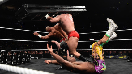 Lars Sullivan wipes out an entire ring full of Superstars: NXT TakeOver: New Orleans (WWE Network Exclusive)