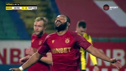 Четвърти гол за ЦСКА във вратата на Ботев Пловдив