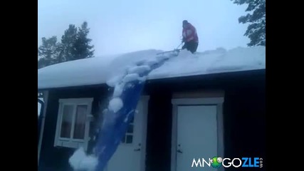 Как се чисти сняг от покрива 