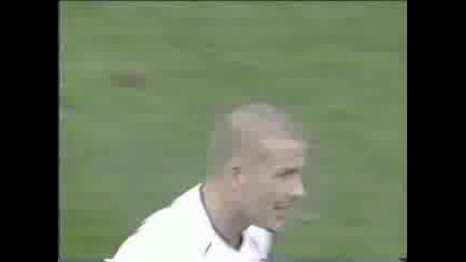 Голът на Дейвид Бекъм,  с който прати Англия на световно първенство 2002 година срещу Гърция 2 - 2
