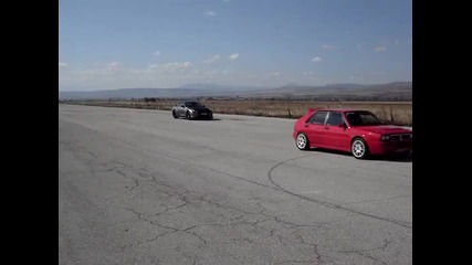 Lancia Delta Integrale vs Nissan gtr Сепарева Баня