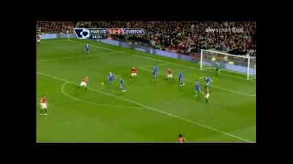 21.11.09 Манчестър Юнайтед - Евертън 3:0 голове на Флетчър, Карик и Валенсия 