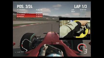 F1 Gameplay with one hand [atisas] (720p) (720p)