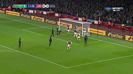 Арсенал - Уест Хем 1:0 /първо полувреме/