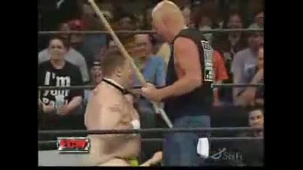 ecw - sandman vs fat guy 